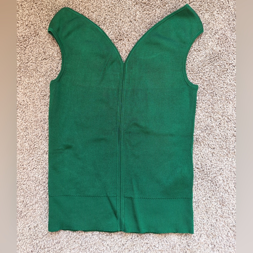J. Crew Green Knit Shell
